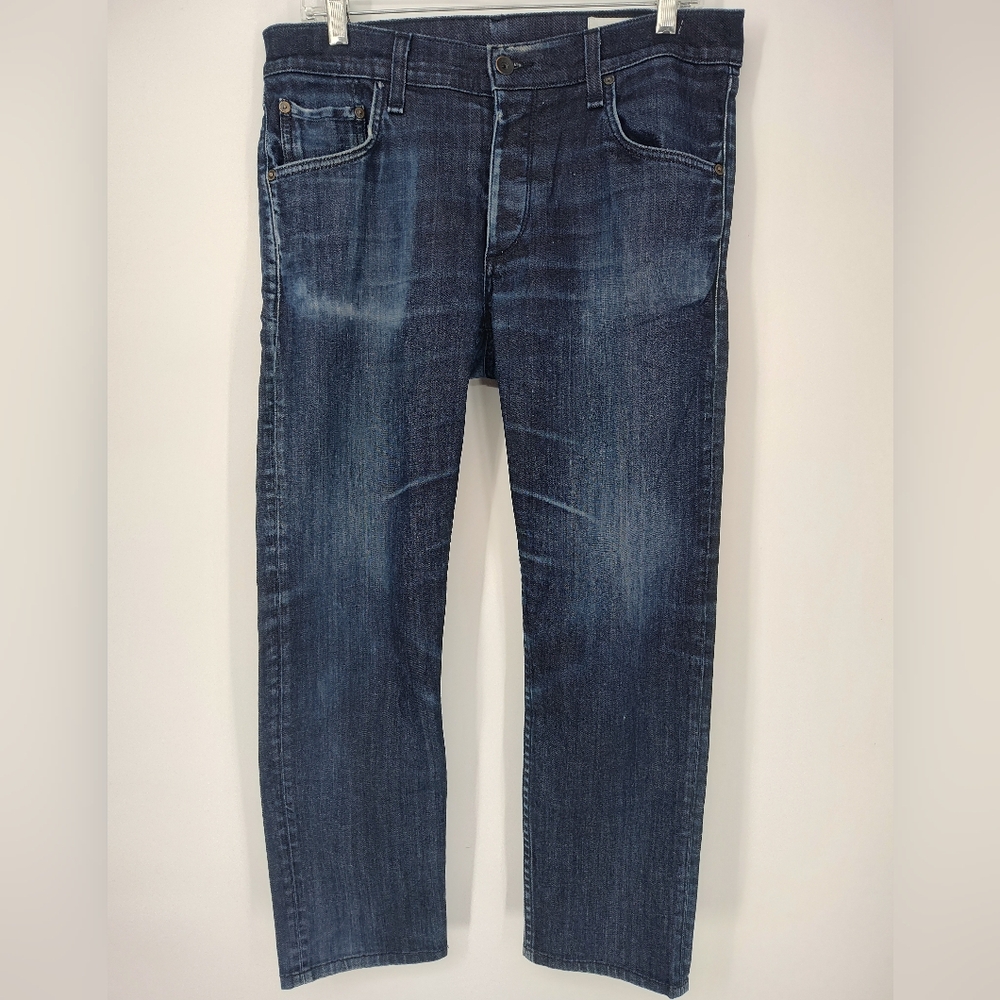 rag & bone Dark Blue Men's Straight Leg Jeans Size 32x27 Fit 2 Slim